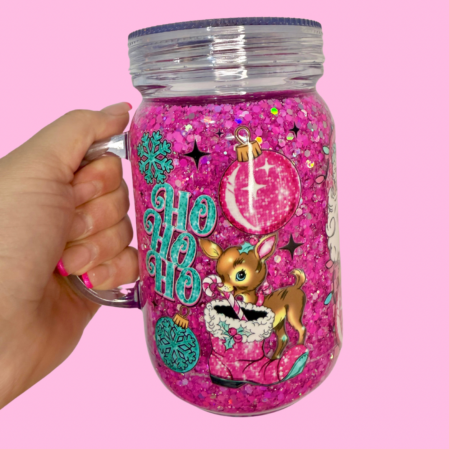 Custom 16oz Acrylic Mason Jar