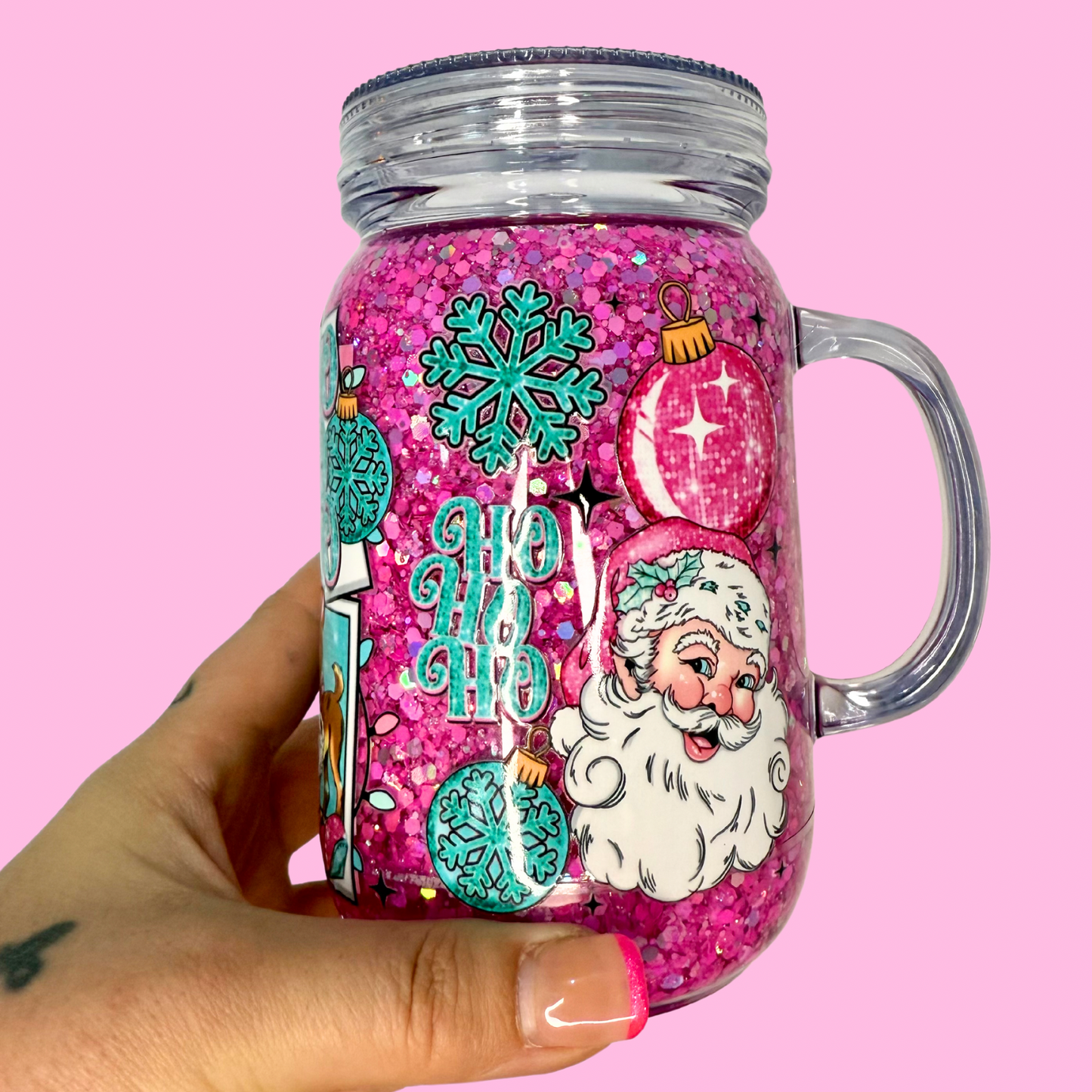 Custom 16oz Acrylic Mason Jar